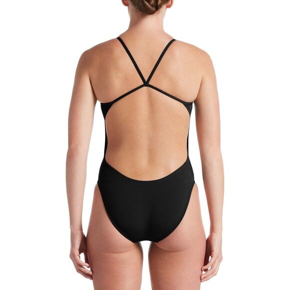 Nike Hydrastrong Racerback Cut-Out One Piece Swimsuit Black Size 4 NWT - Picture 3 of 10